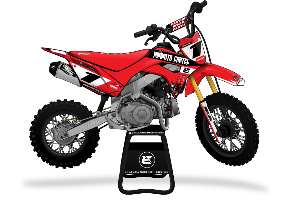 MINIMOTO CARTEL GRAPHICS KIT HONDA CRF110 19+ 'CHAMP' SERIES