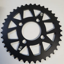 Load image into Gallery viewer, Aluminum Race Spec Rear Sprocket Black Kawasaki KLX110 39t BLEMS
